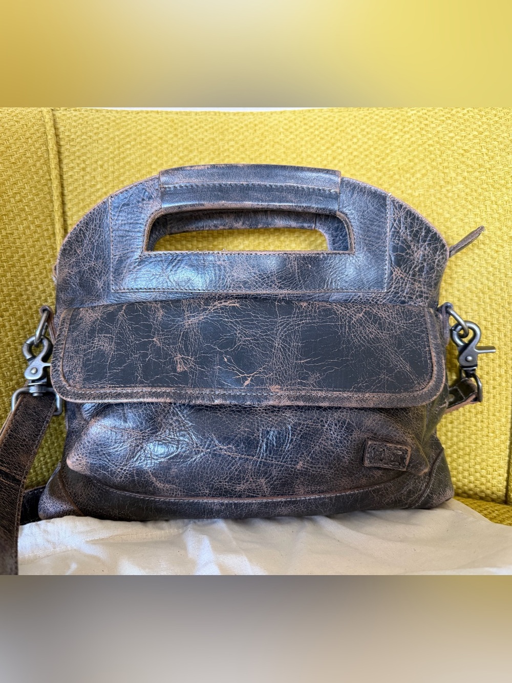 Bed Stu Greenway Leather Handheld Satchel Bag